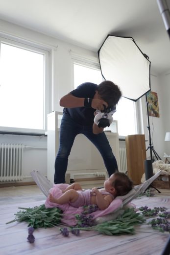 Making Of beim Baby Fine Art Shooting mit Roza